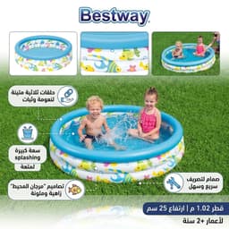  مسبح الأطفال القابل للنفخ Bestway 51008 دائري، أبعاده 1.02 × 0.25 متر 1